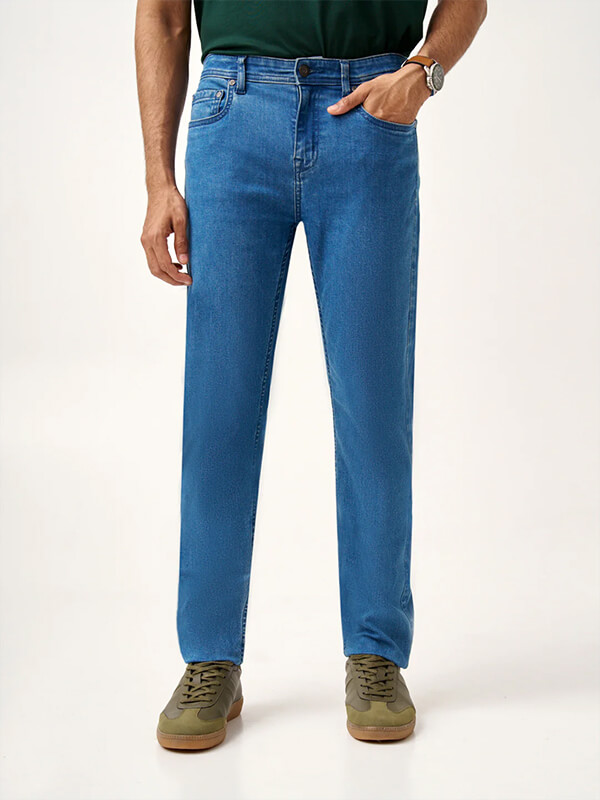 Blue Tinted Slim Fit Jeans