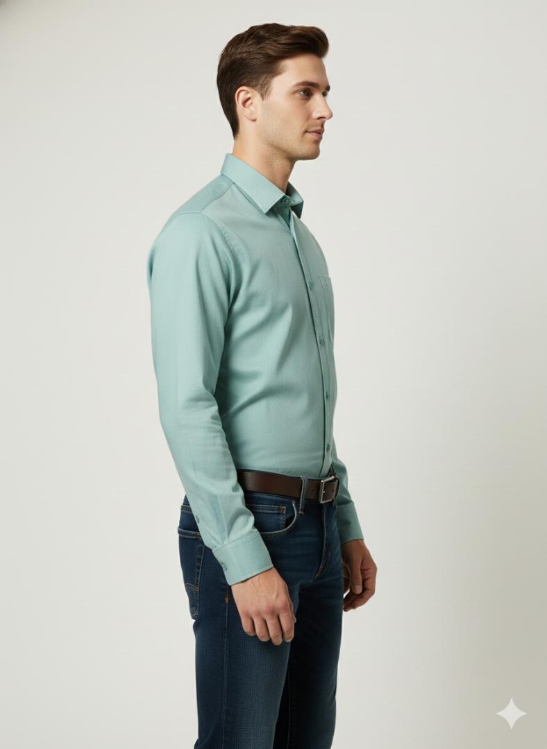 Creami blue solid plain shirt