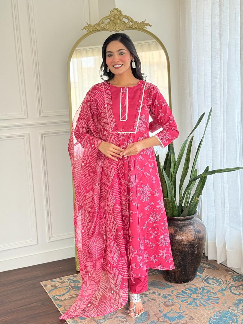 KURTI  WITH PANT & DUPATTA  D722
