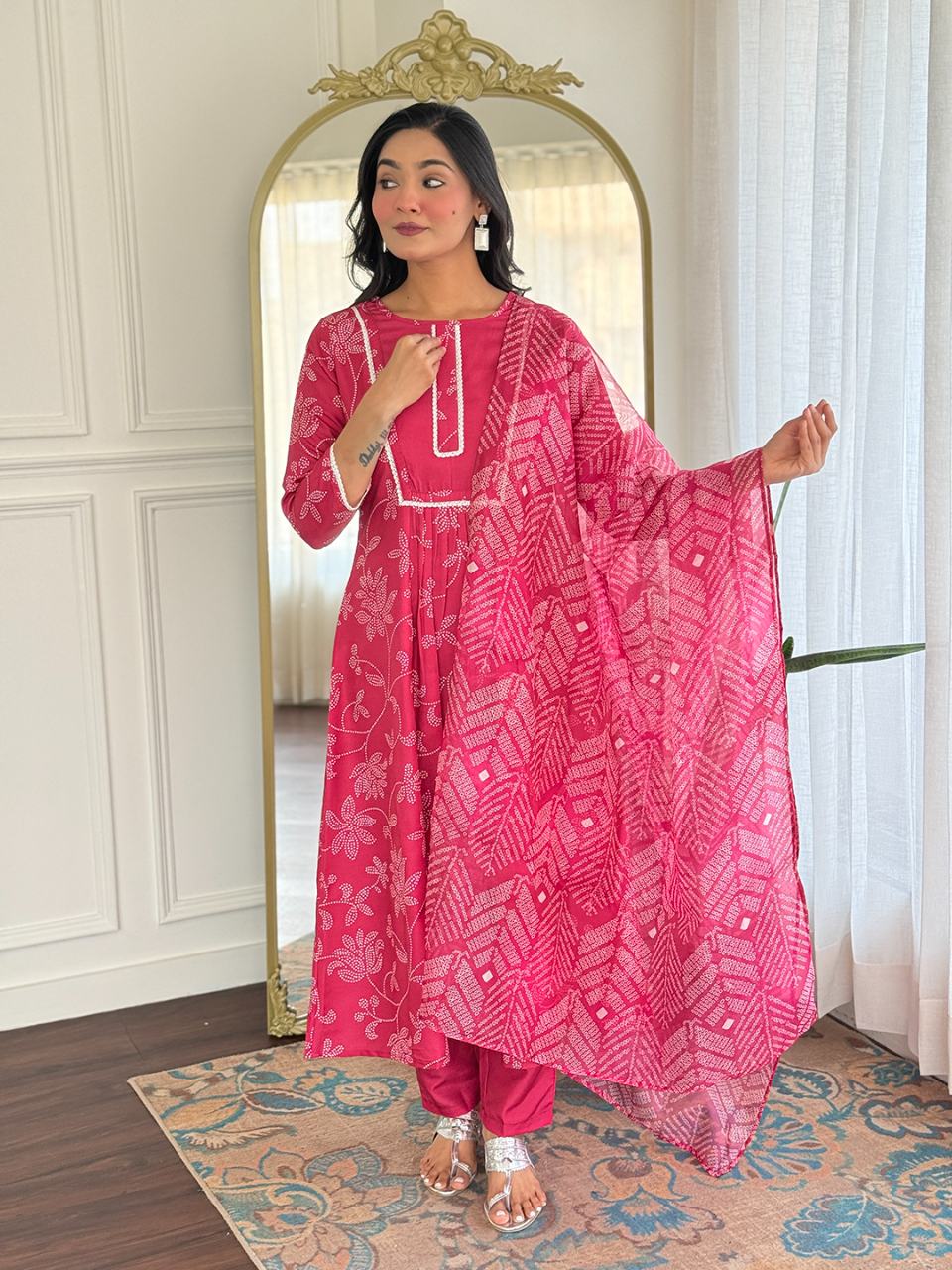 KURTI  WITH PANT & DUPATTA  D722