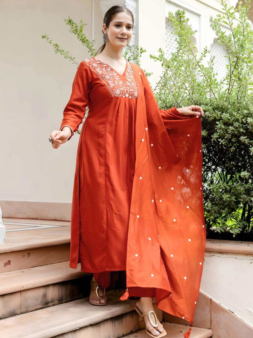 KURTI  WITH PANT & DUPATTA  D748