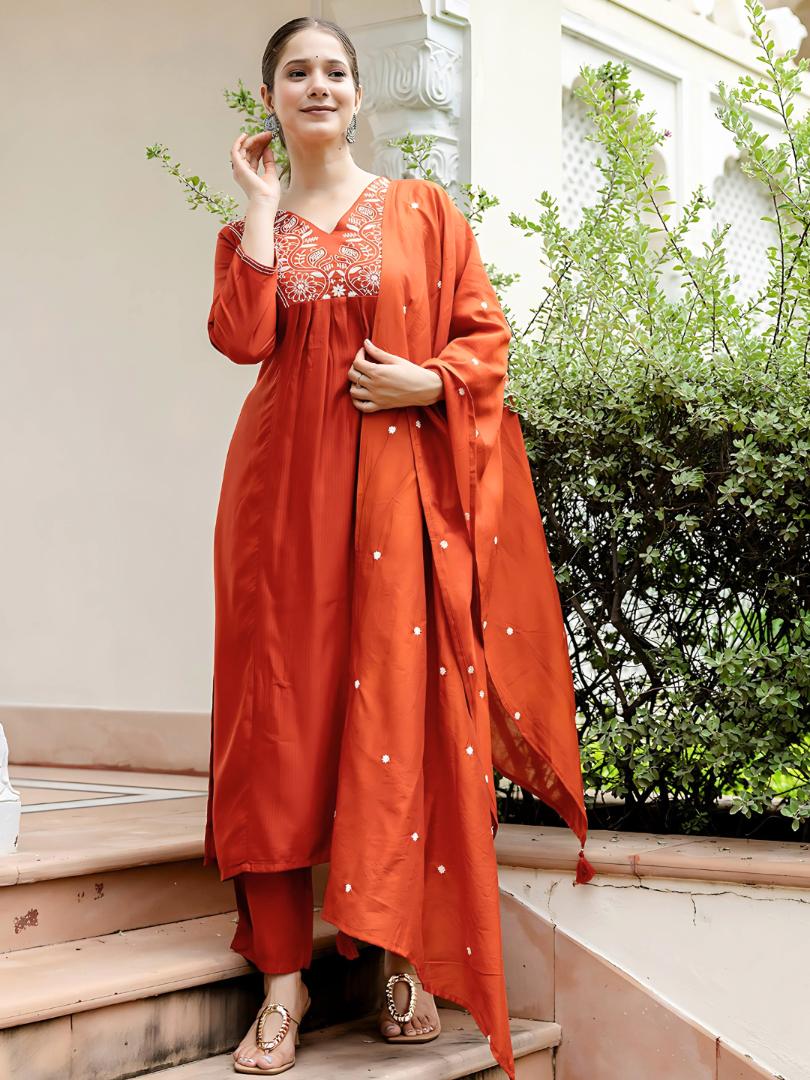KURTI  WITH PANT & DUPATTA  D748