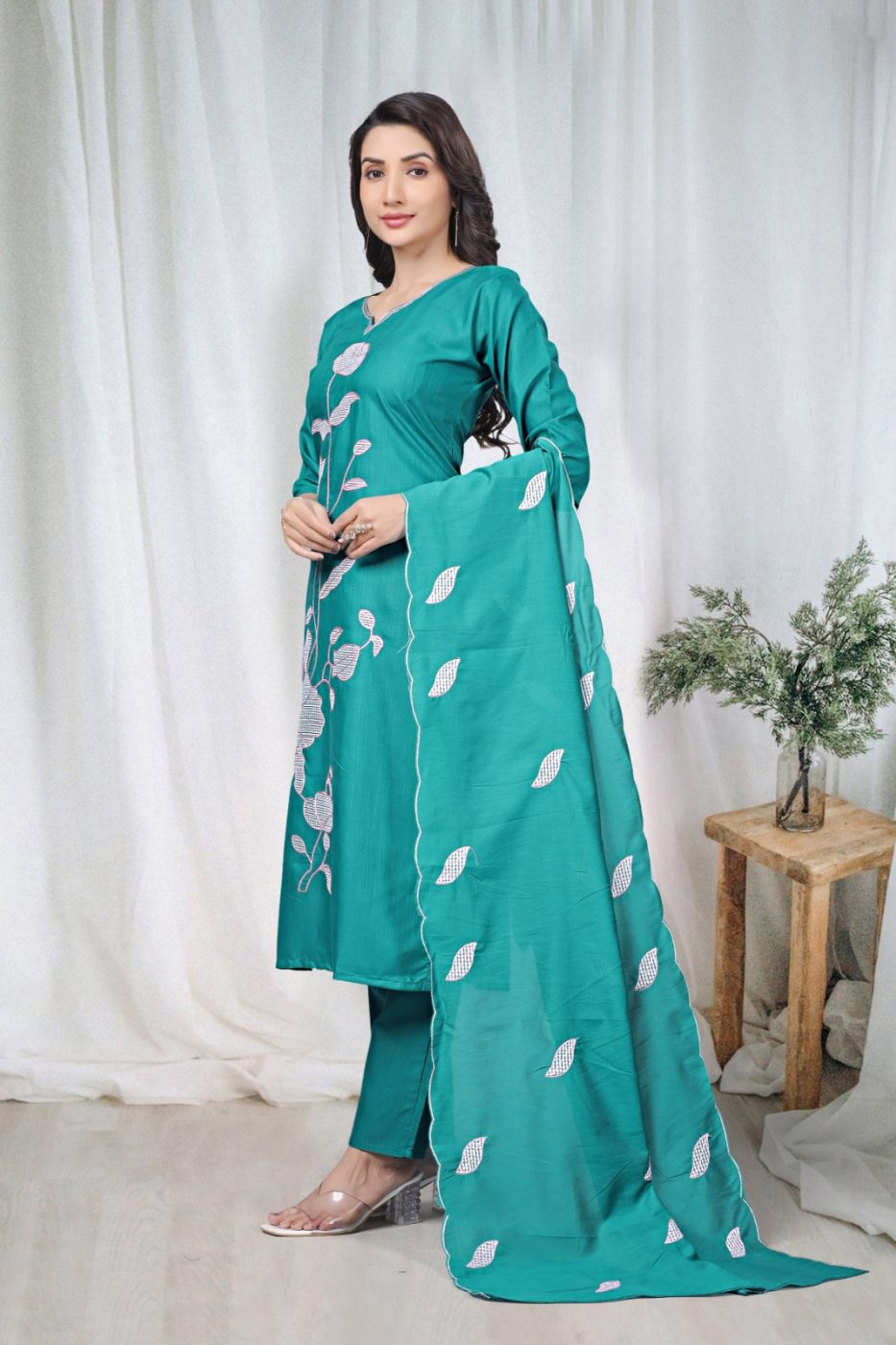 KURTI  WITH PANT & DUPATTA DCVK-01 (Ice)