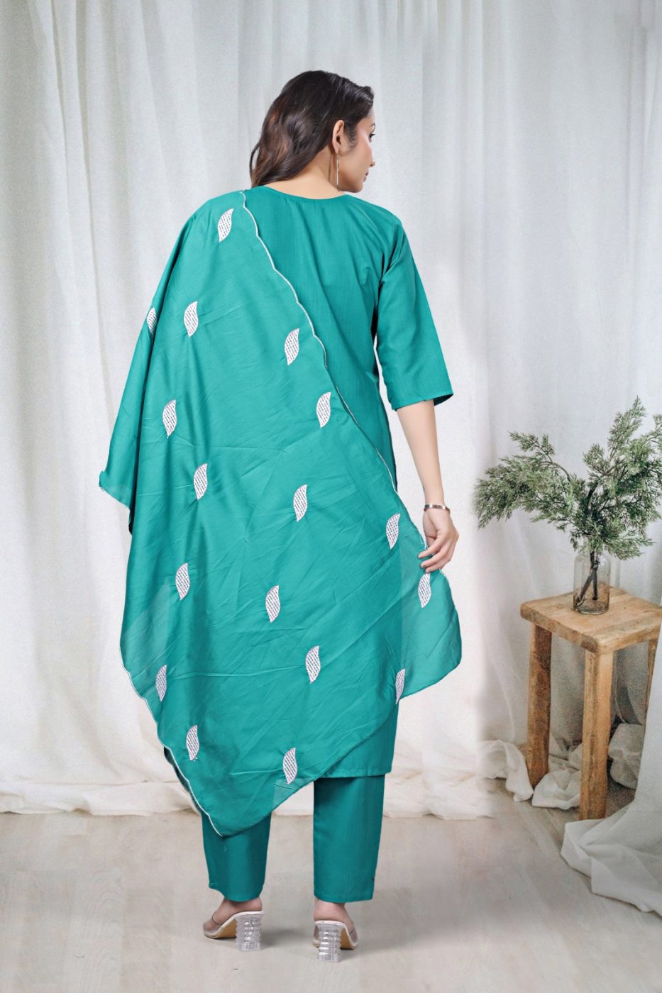 KURTI  WITH PANT & DUPATTA DCVK-01 (Ice)
