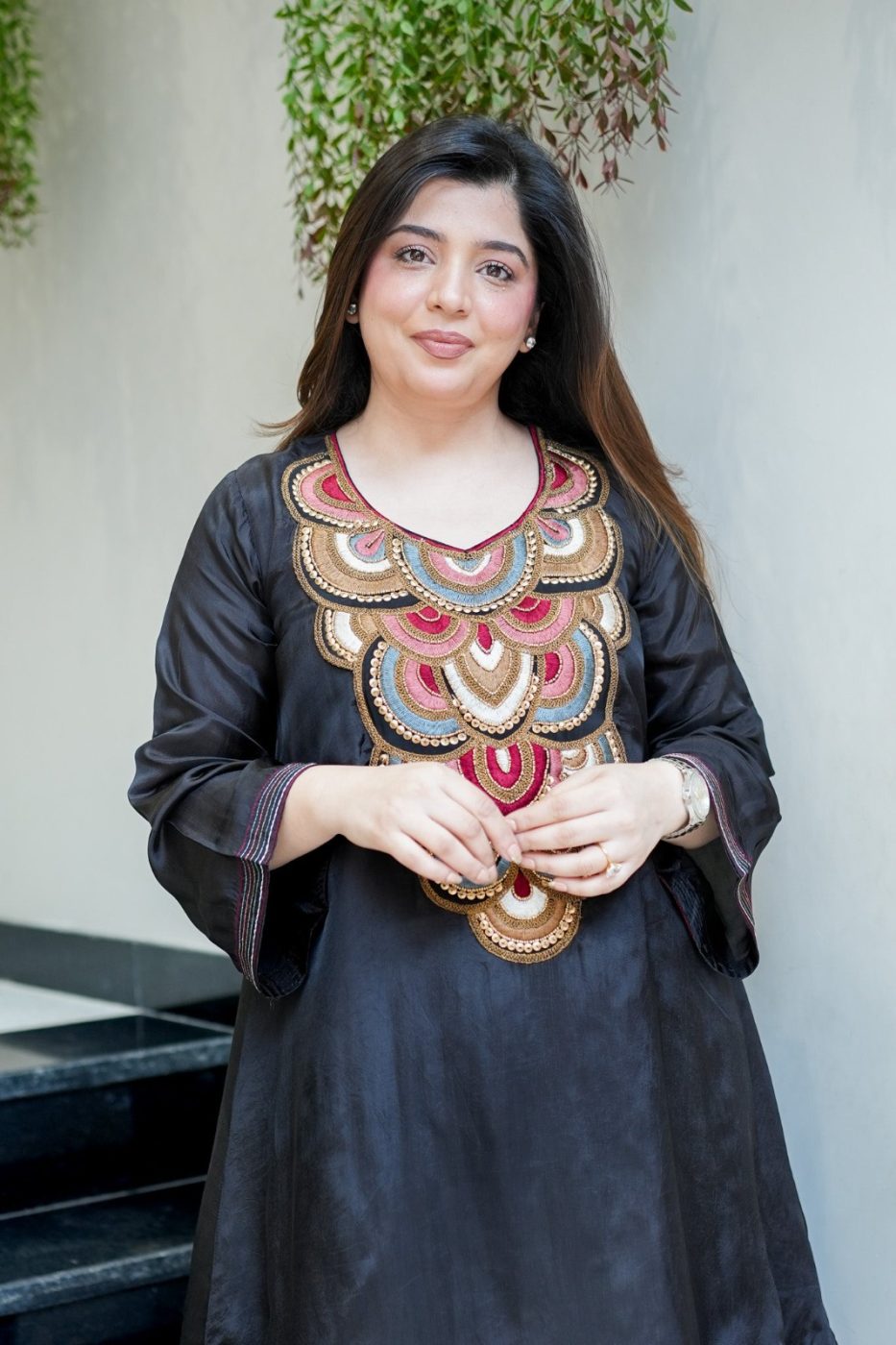 KURTI WITH PANT SK-VANDANA (Black)