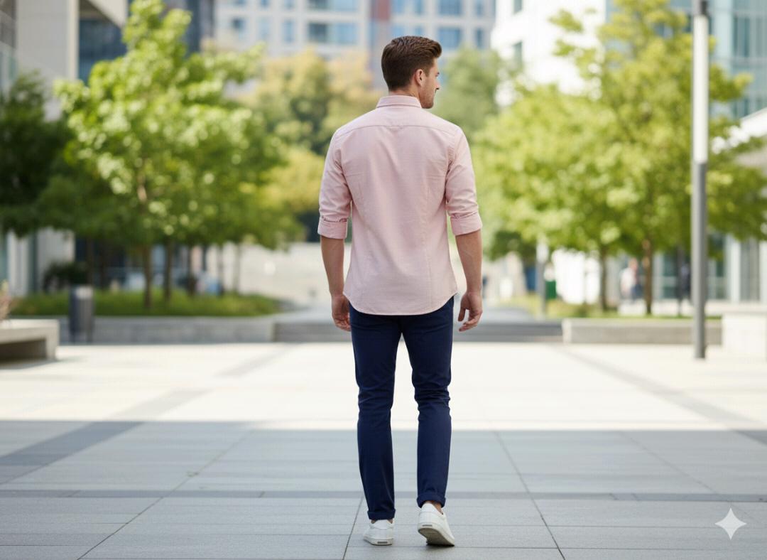 Light Pink solid plain shirt