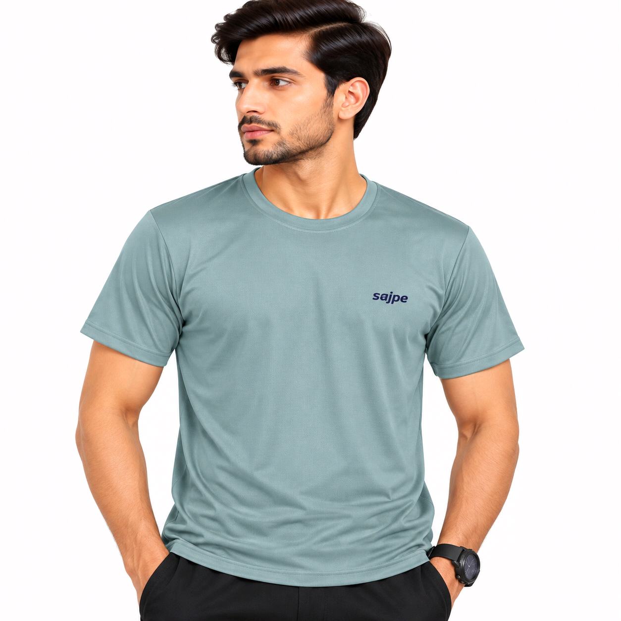 Men's Sports T-Shirt | Quick Dry & Breathable Fabric | Round Neck Half Sleeve T-Shirt | Regular Fit | Gym, Running & Casual Wear (Green)