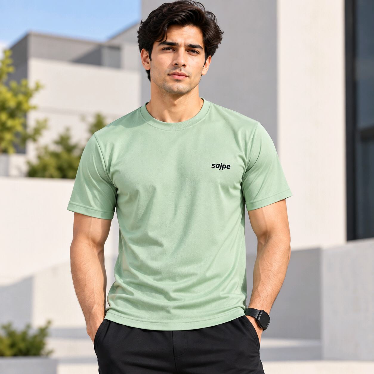 Men's Sports T-Shirt | Quick Dry & Breathable Fabric | Round Neck Half Sleeve T-Shirt | Regular Fit | Gym, Running & Casual Wear(Olive)