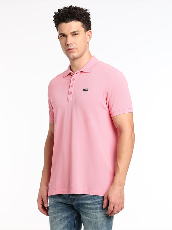 Pink Striped Polo T-Shirt