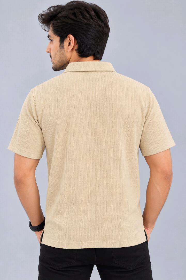 Product Name: Men's Textured Blue Polo T-Shirt (Copy) (Copy)
