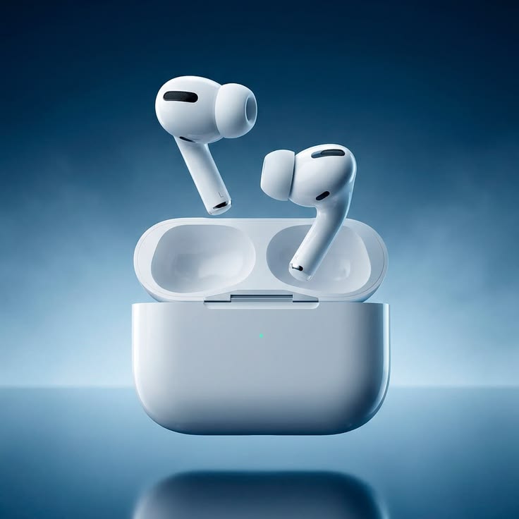 White Wireless Bluetooth Earbuds with Charging Case